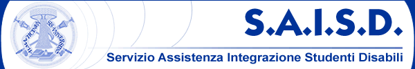 Logo SAISD; in blu su fondo bianco