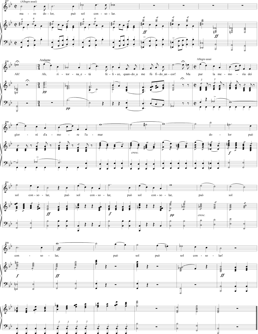 Infelice! / Ah, ritorna, et felice (1843): Conclusion