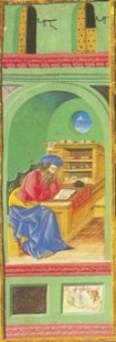 Eusebio di Cesarea, Praeparatio evangelica (trad. lat. di Giorgio Trapezunzio). Firenze, Biblioteca Medicea Laurenziana, Ashb. 985, f.3r (part.)